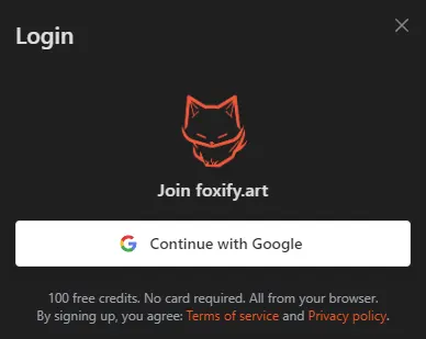 foxify art Signup