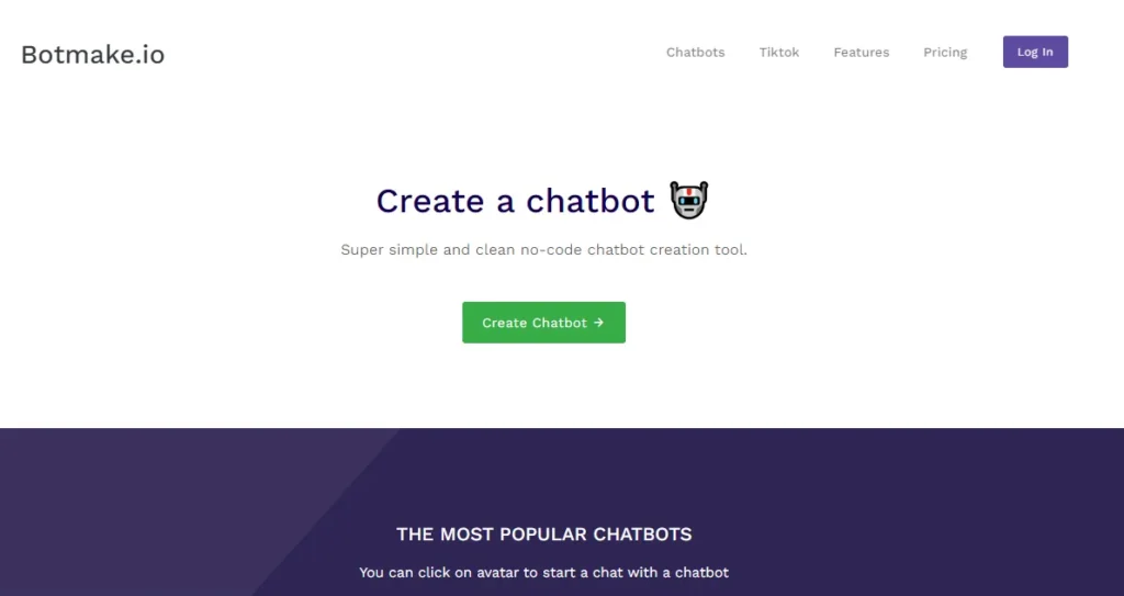 botmake.io homepage