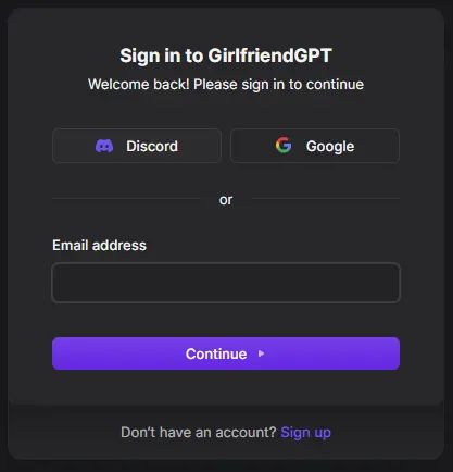 gptgirlfriend.online Signup