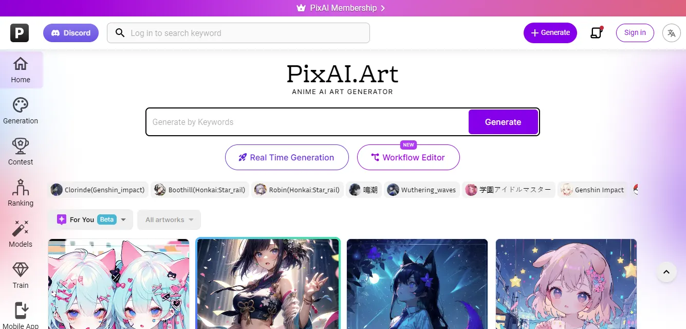 PixAI Homepage