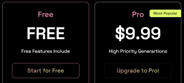 Pornsea AI Pricing